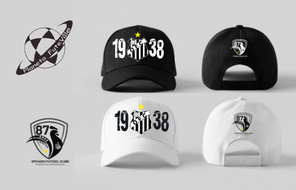Boné Operário Futebol Clube – Comemorativo 1938 | Preto e Branco